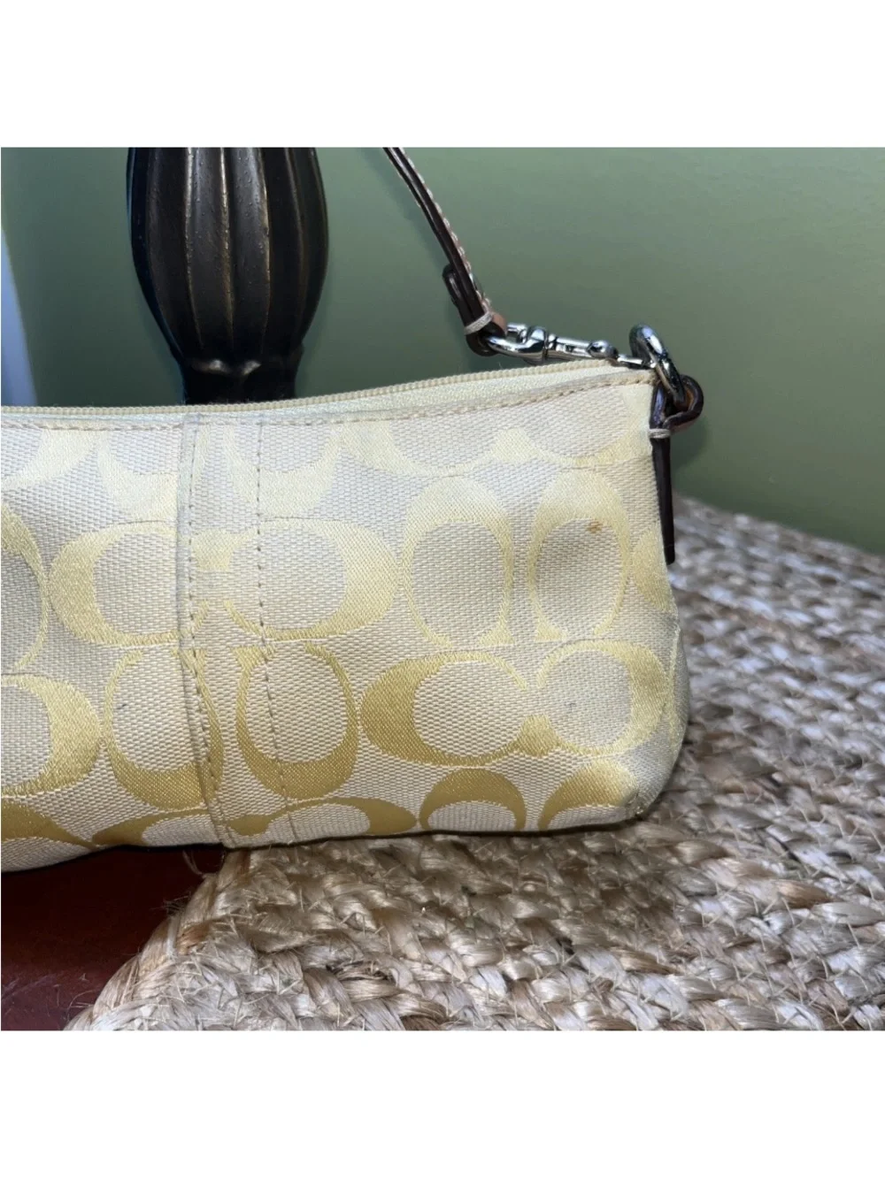 Y2K Signature C YELLOW MINI PURSE BAGUETTE RARE!! TIK TOK MARCH 2026